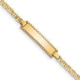 10k Flat Anchor Link ID Bracelet
